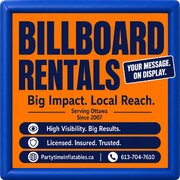 NEW FOR 2026 Inflatable Billboard Rentals  Turn a blank billboard into your own marketing display.