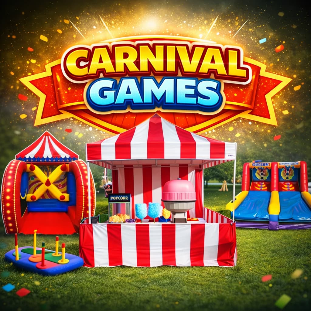 Carnival style inflatable games for parties and events in Ottawa