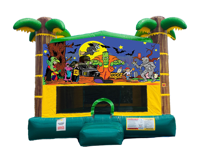 halloween tropical large bounce house