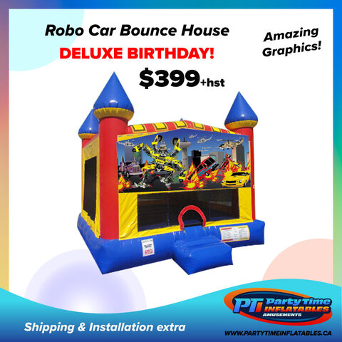 Robo Car Bounce House Birthday Package Deal