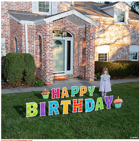 Happy Birthday Yard Sign Kit for Sale 