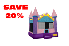 SAVE $100 on this great package deal!  Large sized Bounce House brand new quality.