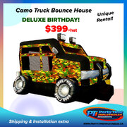 Save $120 Camo Truck Bouncy Castle Large Size 
