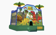  Dino World Large Sized Bounce House. Free Bonus Gift "Dinosaur Escape Game"