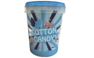 Blue Cotton Candy Tubs - Pre-Packaged Candy Floss Tubs - 24 x 60g/Case