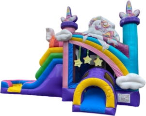 Unicorn Inflatable Combo with Slide Dry