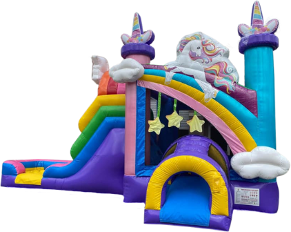 Unicorn Inflatable Combo with Slide Dry