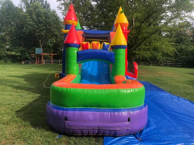 wet bounce house with slide rental