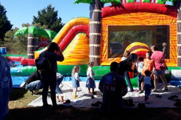 Bounce House at Neighborhood Party in Greenville