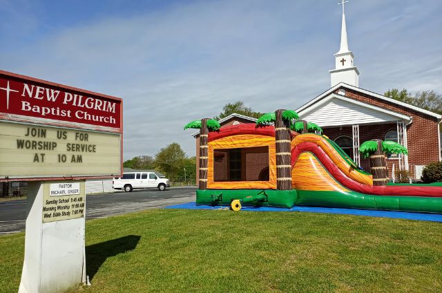 Bounce House Rental at Local Church Event in Greenville