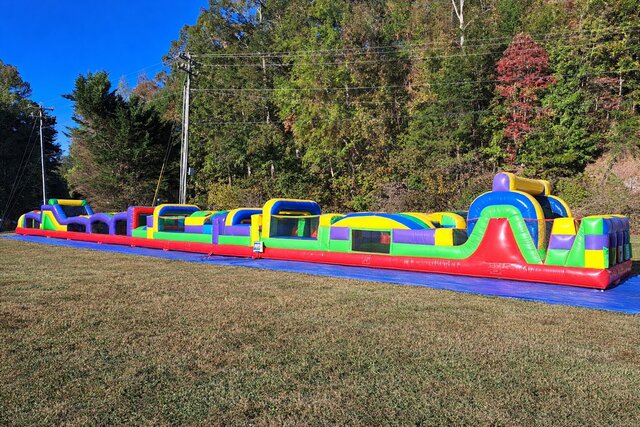 100' Mega Rainbow Rush Obstacle Course