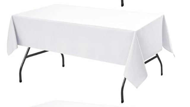 6' White Tablecloths 