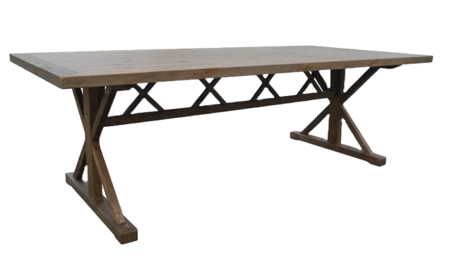 8ft Wood Antique Farm Dining Table