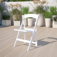 Premium Resin Padded Chair (White)