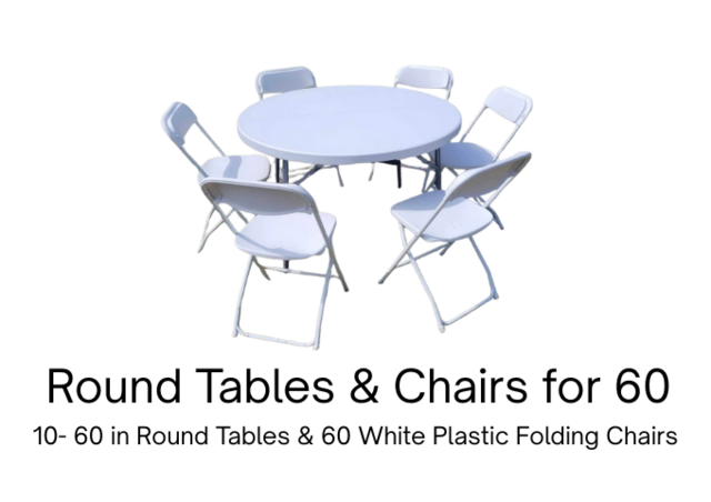 Round Table and Chair Package for 60