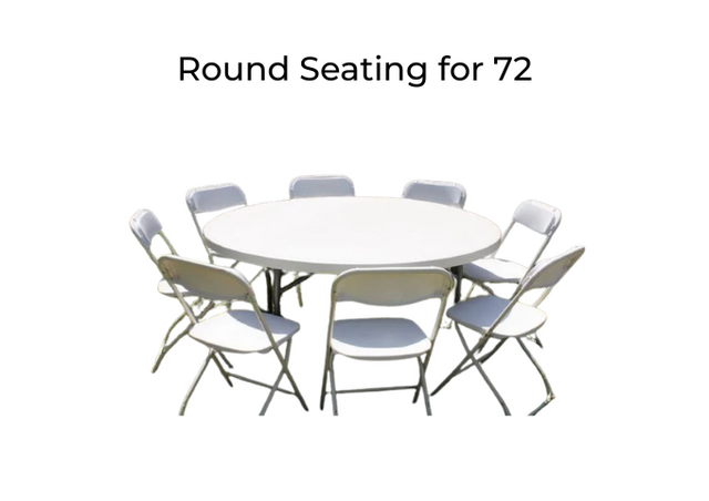 Round Seating for 72
