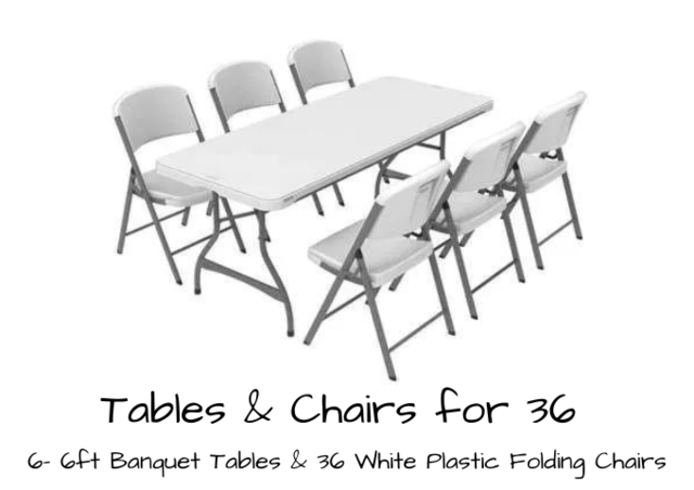 Table & Chair Package for 36