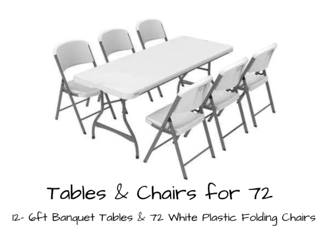 Table & Chair Package for 72