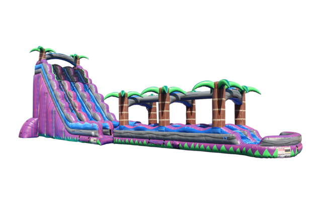 27 ft Purple Monster Dual Lane Water Slide