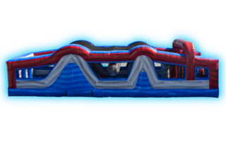 35 ft Red, White & Thrill Obstacle Course
