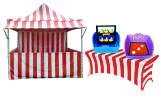 Big Carnival Game Package  with 1 Tent and 2 Carnival Tub Games 