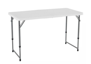 4 ft Adjustable Height Kids Table - White
