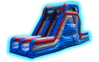 18 Ft Red, White & Thrill Warped Wall