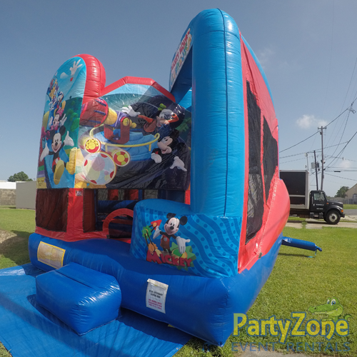 Mickey Mouse Clubhouse 5n1 Combo Bounce House Rental Front Right View