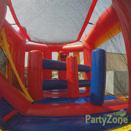 Modular 5n1 Combo Bounce House Rental Obstacles Back View