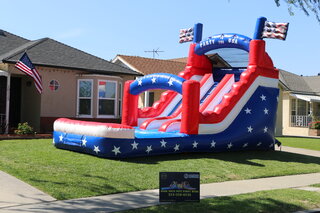 15ft Party In The USA Double Lane Water Slide