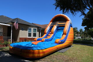 13ft Orange Single Lane Water Slide