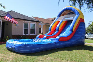 13ft Blue Single Lane Water Slide