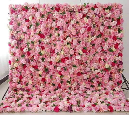 Pink Rose Flower Wall Rental in dallas , Party Booths Dallas