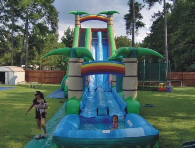 30' Tall - Tropical Storm Water Slide dual lane