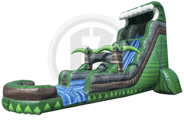 25' Tall - Emerald Crush Water Slide w/Pool single lane