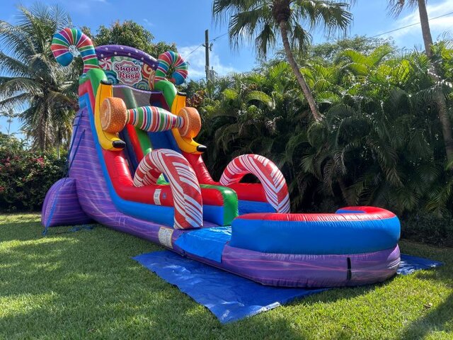 25' Tall - Sugar Rush Water Slide single lane