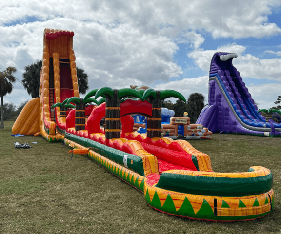 40' Tall - Aztec Falls Water Slide single lane