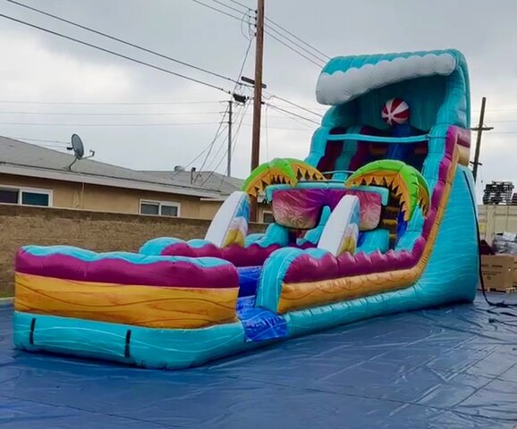 22' Tall - Beach Life Water Slide dual lane