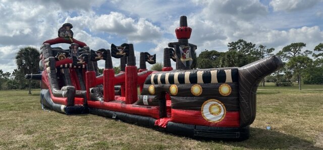 25' Tall - Black Pearl Dual Lane Water Slide w/ Slip N Slide