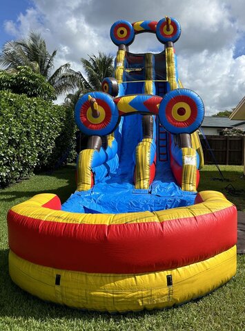 25' Tall - Bullseye Water Slide single lane