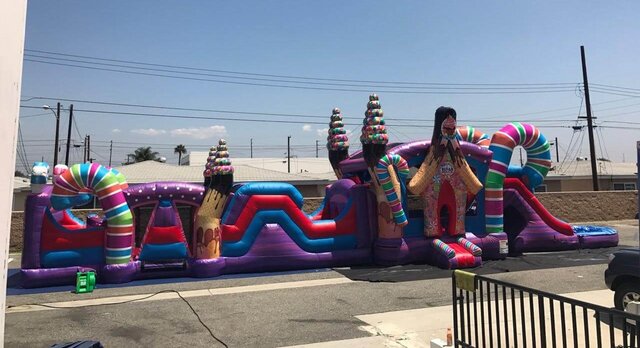 65' Long Candy Land Obstacle Course