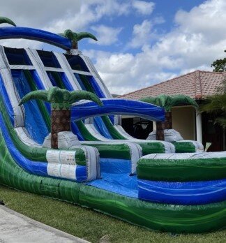 20' Tall - Caribbean Storm Water Slide dual lane