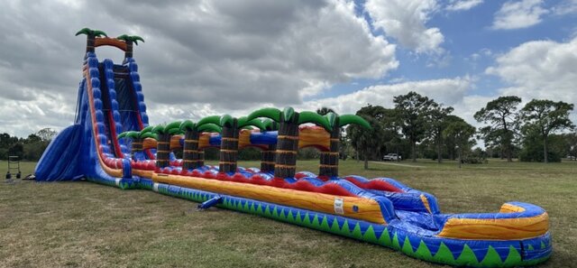 40' Tall - Tropical Plunge Water Slide single lane