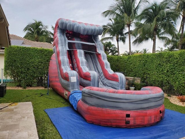 18' Tall - Flame Thrower Water Slide single lane