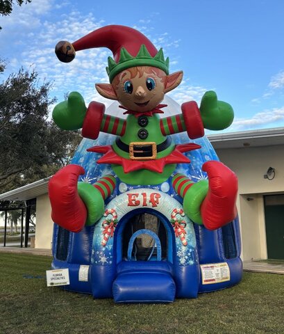 Giant Elf Bounce House