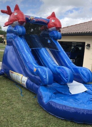 16' Tall - Lil Hahuna Water Slide single lane