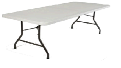 White Resin Table - 48