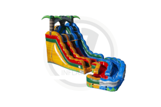 22' Tall - Frankenstein Twist Water Slide dual lane