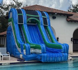 22' Tall - Bermuda Falls Water Slides into Your POOL