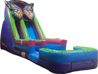 16' Tall - Butterfly Water Slide single lane